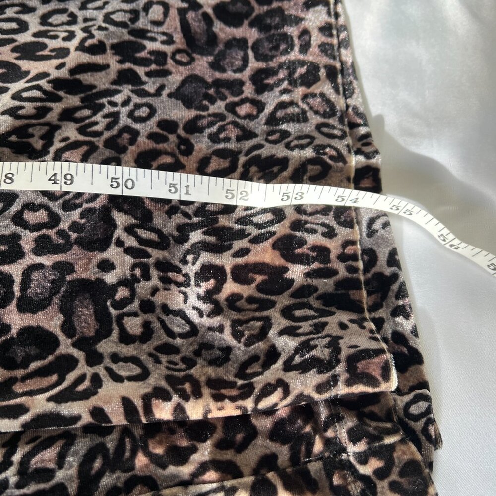 Mystree Animal Print Velvet Wide Leg Jumpsuit Sleeveless Party Mob Wife Glam M - Picture 6 of 7
